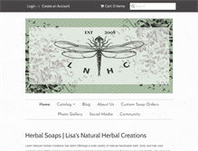 Tablet Screenshot of lisasnaturalherbalcreations.com